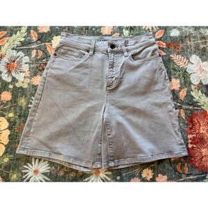 Lands End High Rise Jean Shorts‎ Gray Denim 510269 Women's Size 4
